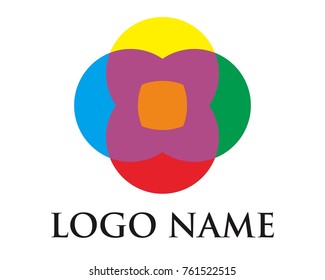 Diagram Venn Circle Infographic Material Design Stock Vector (Royalty ...