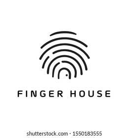 Logo with Finger Print Icon