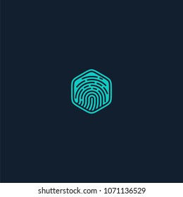 logo fingerprint abstract