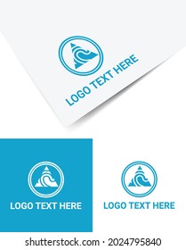 imagen vectorial de concepto de logotipo y huella dactilar