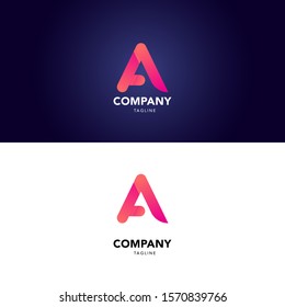Logo FIntech A Pink with orange