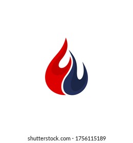 diseño de incendio de logotipo vectorial gráfico moderno