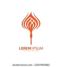 A logo of fire flame vector silhouette icon design template isolated