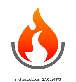 Ilustración de diseño de icono de fuego de logotipo