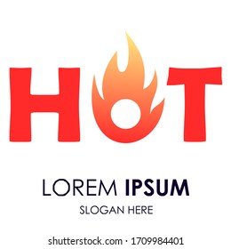 logo with a fire symbol