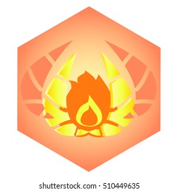 logo fire, vector illustration