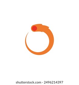 Logo fireball infinite unique design with blank background