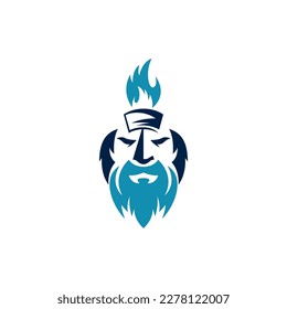 Logo for firefighters with a crown and firefighters on it.