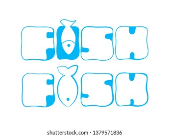 Logo fish design template