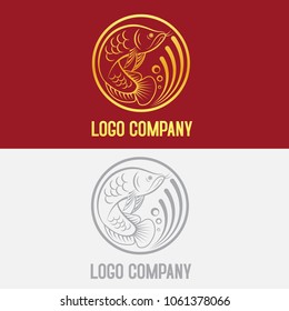 logo fish gold. premium 