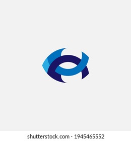 logo fish modern icon, design abstract fish symbol.