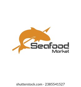 Logo of fish with spear, made for water sport equipment
