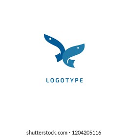 logo, fish, vector, ocean, blue, design, icon, illustration, isolated, sea, sign, symbol, water, seafood, fishing, abstract, food, concept, nature, animal, background, shape, silhouette, element, tuna