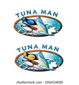 Logo for fishing company, fishing clothes