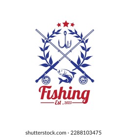 logo fishing vector template illustration