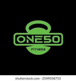 A logo with a fitness concept with a combination of letters and numbers in a modern style
