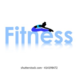 Logo of fitness with female silhouette