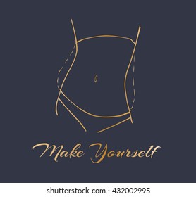Logo for fitness, Slim Fit program, plastic surgery