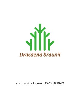 logo with five white bamboo plants