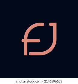 logo FJ minimal  symbol concept template for company. Creative icon design for business. Bright element icon template.