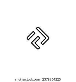 Logo fl initial fl design vektor business comunity