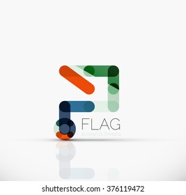 Indicador de logotipo, icono de negocio geométrico lineal abstracto