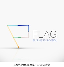 Indicador de logotipo, icono de negocio geométrico lineal abstracto