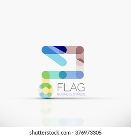 Indicador de logotipo, icono de negocio geométrico lineal abstracto