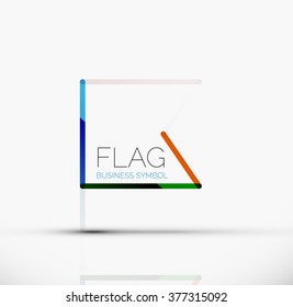 Indicador de logotipo, icono de negocio geométrico lineal abstracto
