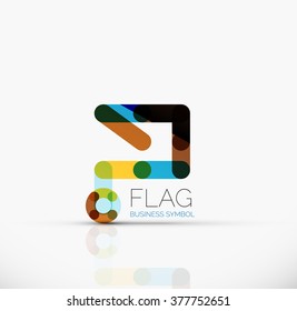 Indicador de logotipo, icono de negocio geométrico lineal abstracto