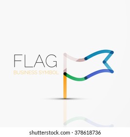 Indicador de logotipo, icono de negocio geométrico lineal abstracto