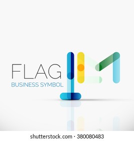 Indicador de logotipo, icono de negocio geométrico lineal abstracto