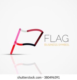 Indicador de logotipo, icono de negocio geométrico lineal abstracto
