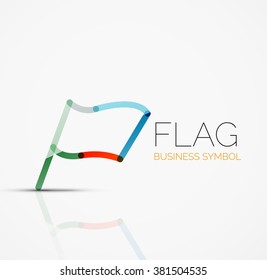 Indicador de logotipo, icono de negocio geométrico lineal abstracto
