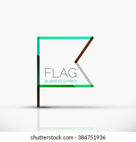 Indicador de logotipo, icono de negocio geométrico lineal abstracto