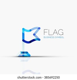 Indicador de logotipo, icono de negocio geométrico lineal abstracto