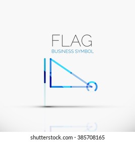 Indicador de logotipo, icono de negocio geométrico lineal abstracto