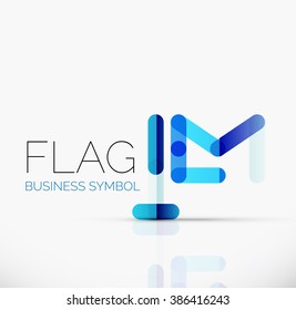Indicador de logotipo, icono de negocio geométrico lineal abstracto