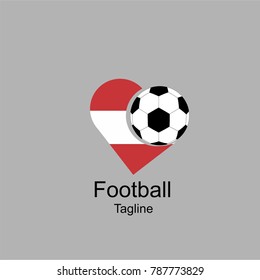 logo of flag and ball icon 