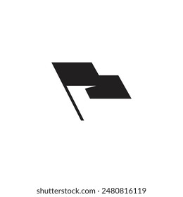 Logo flag design with blank background