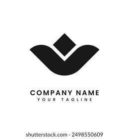  Diseño plano del logotipo para la compañía. Utilizable para el negocio. Elemento de Plantilla de Vector