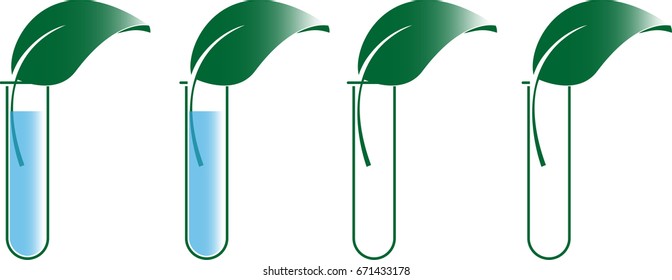 Logo flat icon of bulb and plant laboratory on a white background.