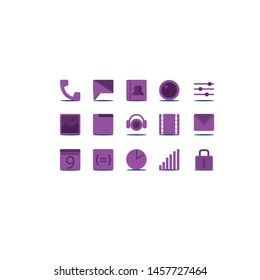 logo and flat icons for smartphone application