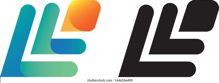 Logo of flat shapes in the form of cones or ears in green and yellow colors.