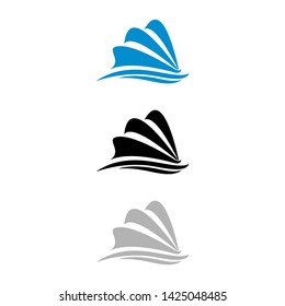 logo flat ship or boat transportation