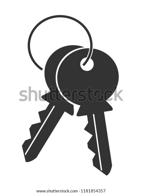 Logo flat simple silhouette isolated icon key on white\
background .