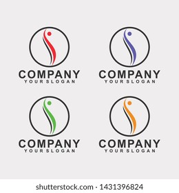 Logo Flow Icon Element Template Design Logos