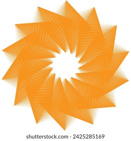 logotipo, flor, colorido, redondo, repetición, logotipo, geométrico, naranja, ornamento, emblema, circular