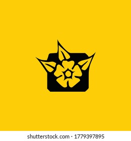Logo flower icon floral emblem cosmetics