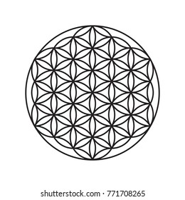 Logo of a flower of life, a pattern of circles